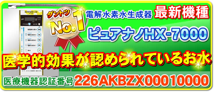 本当の電解水素水をお探しの方へピュアナノHX-7000